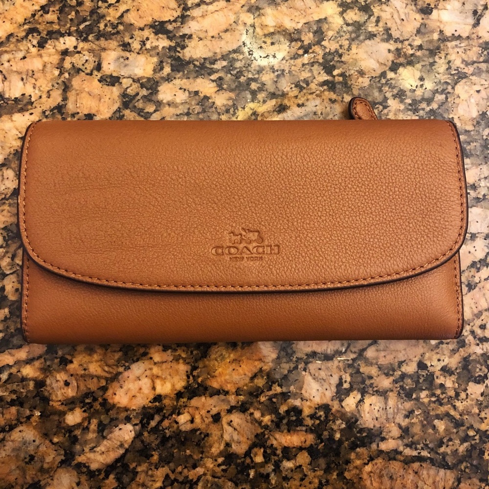 NEVER USED! COACH Tri-Fold Checkbook Wallet